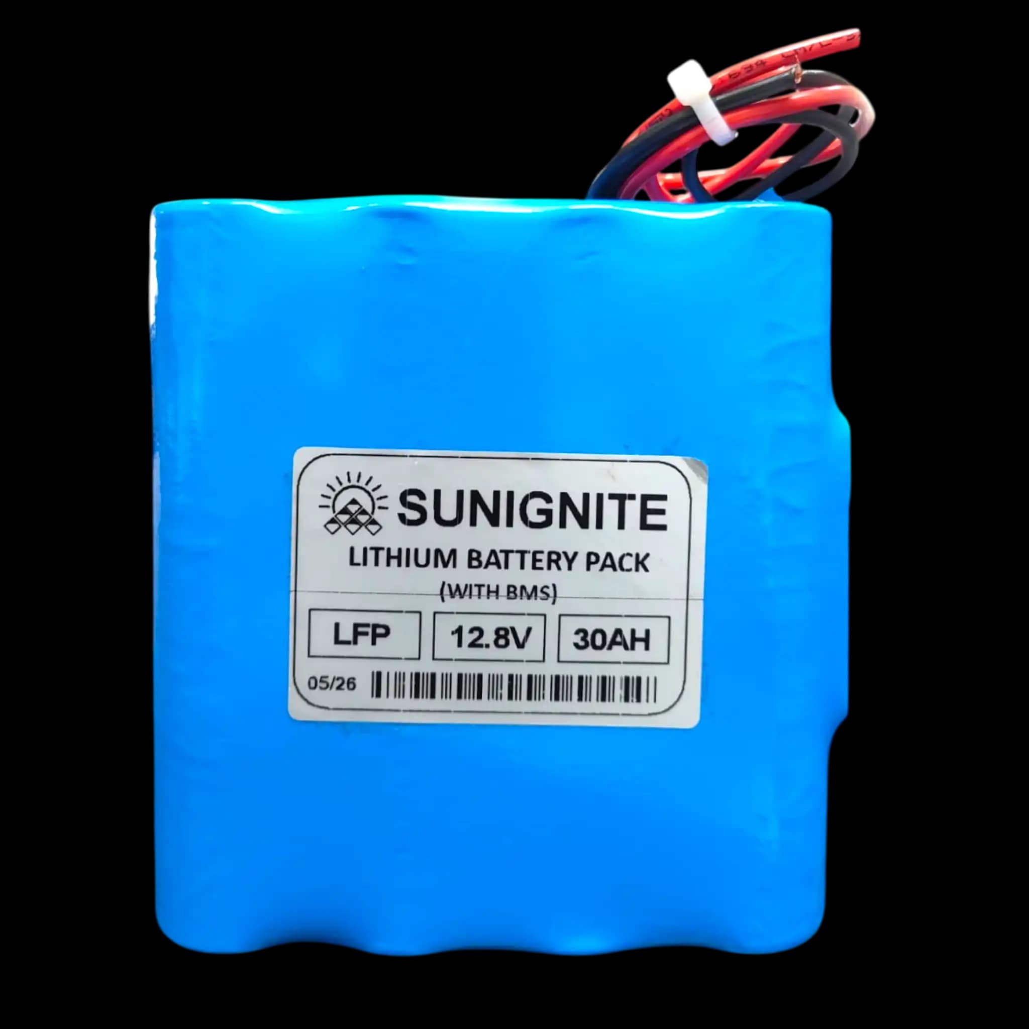 30Ah 12.8V LFP (LiFePO4) Battery Pack With BMS