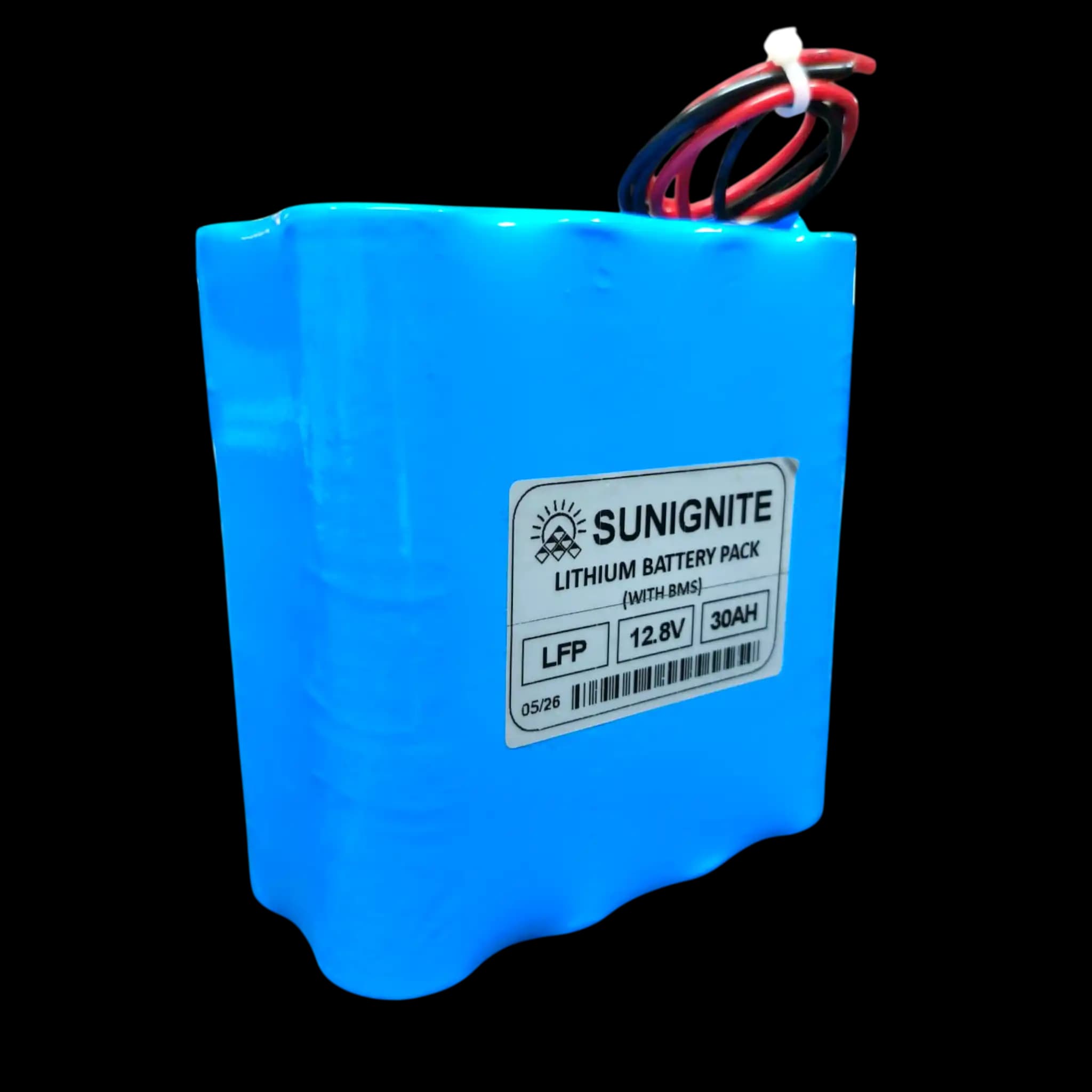 30Ah 12.8V LFP (LiFePO4) Battery Pack With BMS