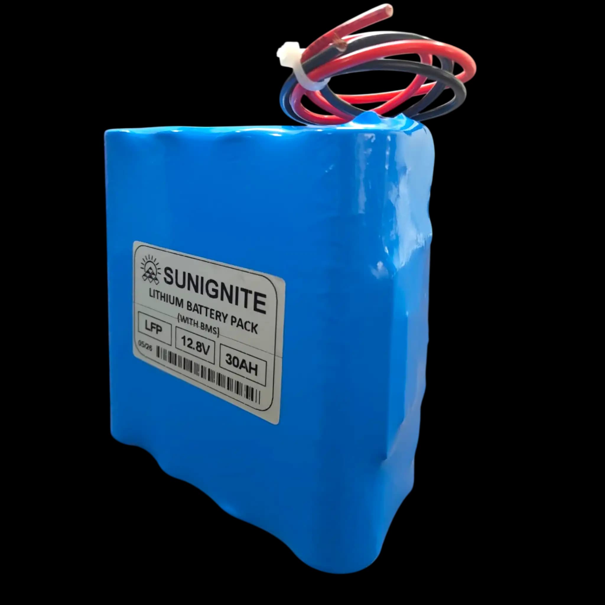 30Ah 12.8V LFP (LiFePO4) Battery Pack With BMS
