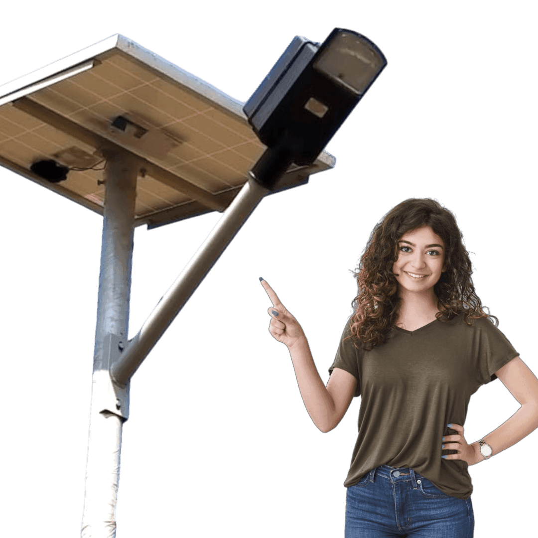 15W SEMI INTEGRATED Solar Stree Light (Luminary + 40W Solar Panel) Inbuilt Lithium Battery 12AH