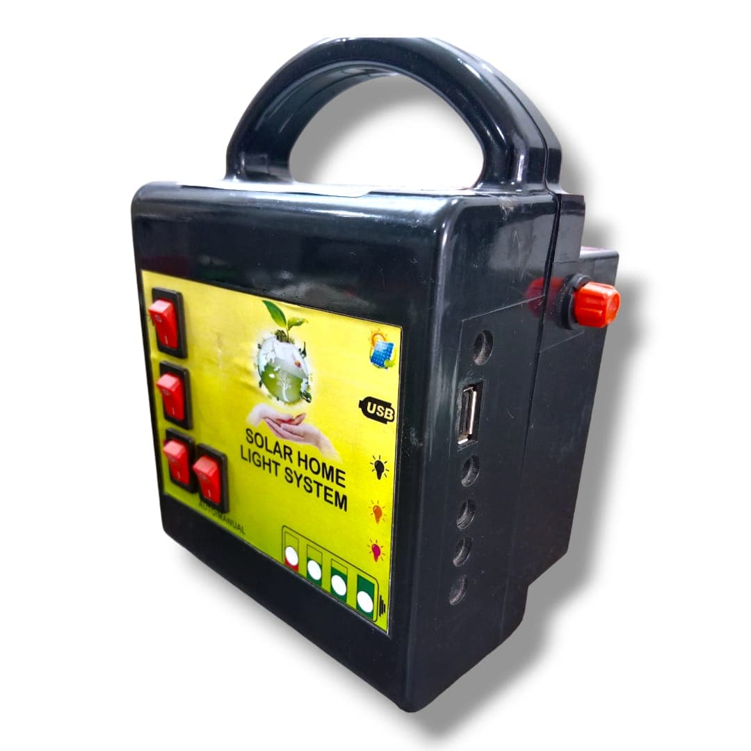 Saurally Portable Solar HomeKIT with 12V 7Ah Lithium Battery, 20W Solar Panel, Mobile Charging Port