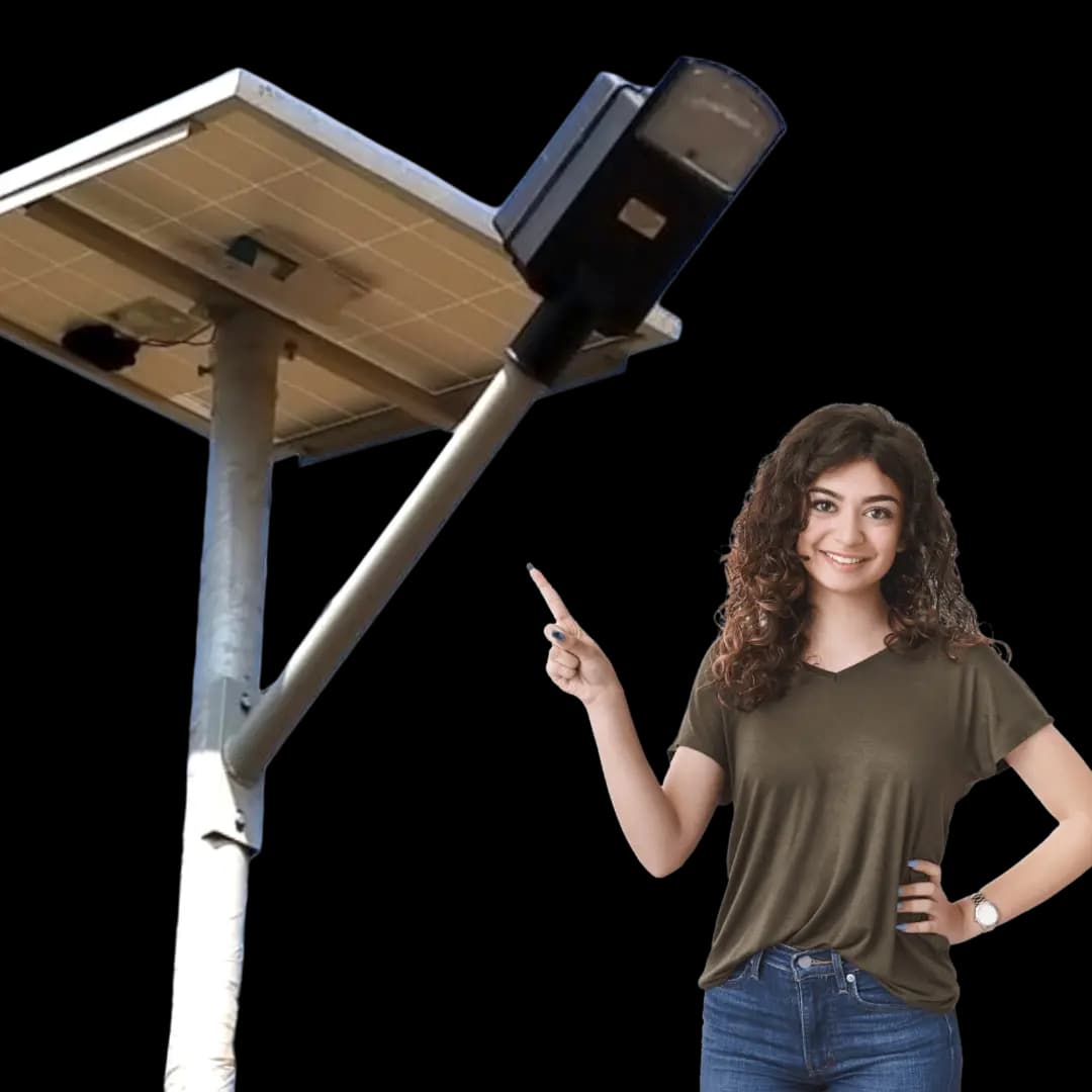 15W SEMI INTEGRATED Solar Stree Light (Luminary + 40W Solar Panel) Inbuilt Lithium Battery 12AH