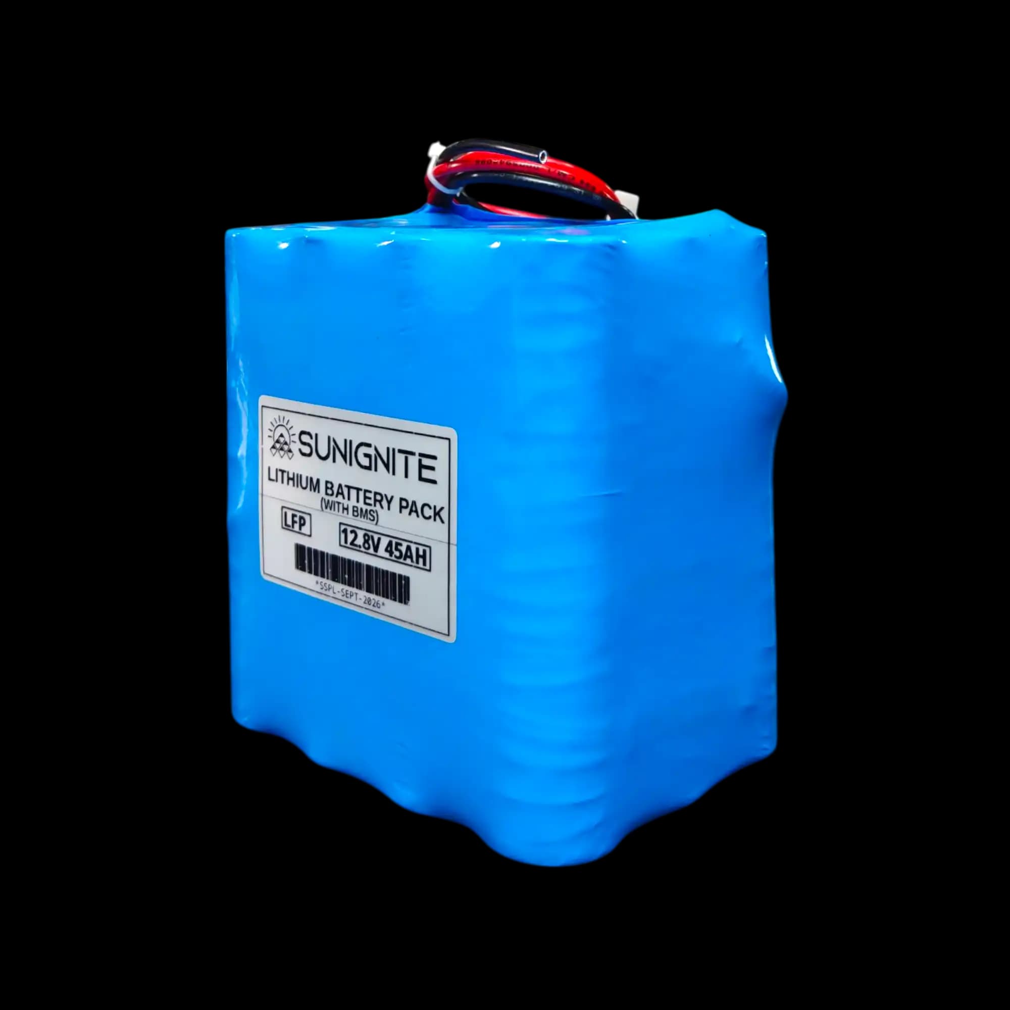 12Volt 45AH Lithium Phosphate Battery LFP LifePO4Pack with BMS (4s3p-32140)