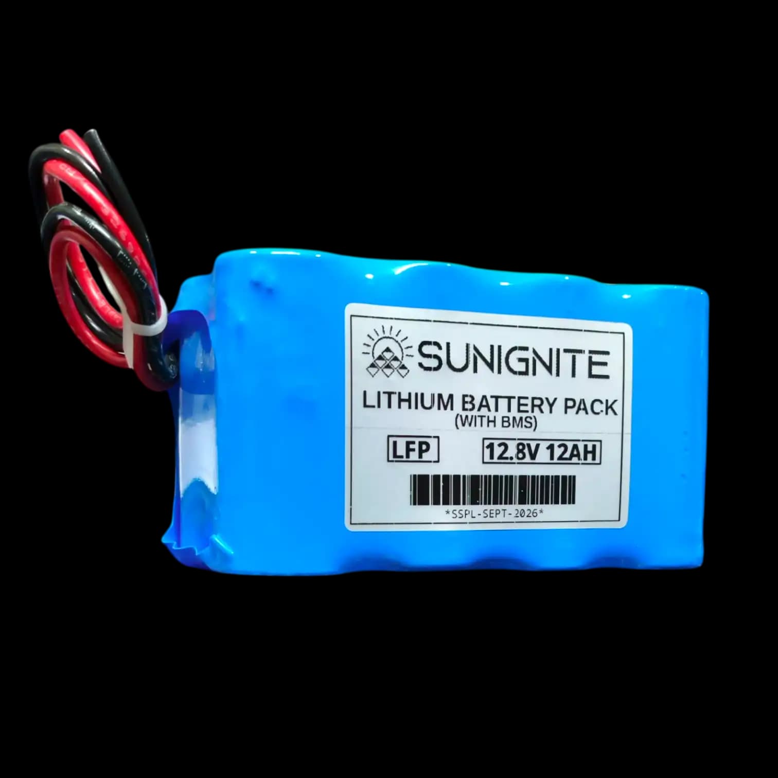 12Ah 12.8V LFP (LiFePO4) Battery Pack With BMS