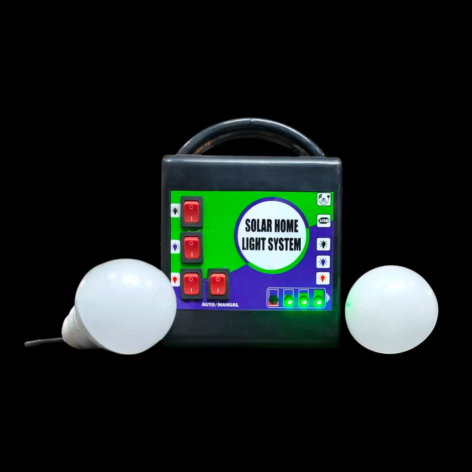 Saurally Portable Solar HomeKIT with 12V 7Ah Lithium Battery, 20W Solar Panel, Mobile Charging Port