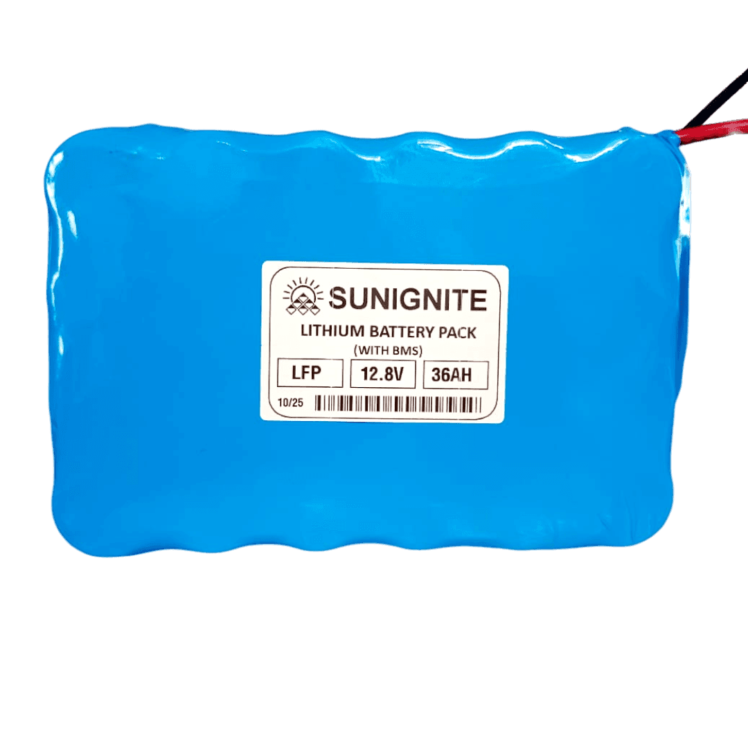 36Ah 12.8V LFP (LiFePO4) Battery Pack With BMS