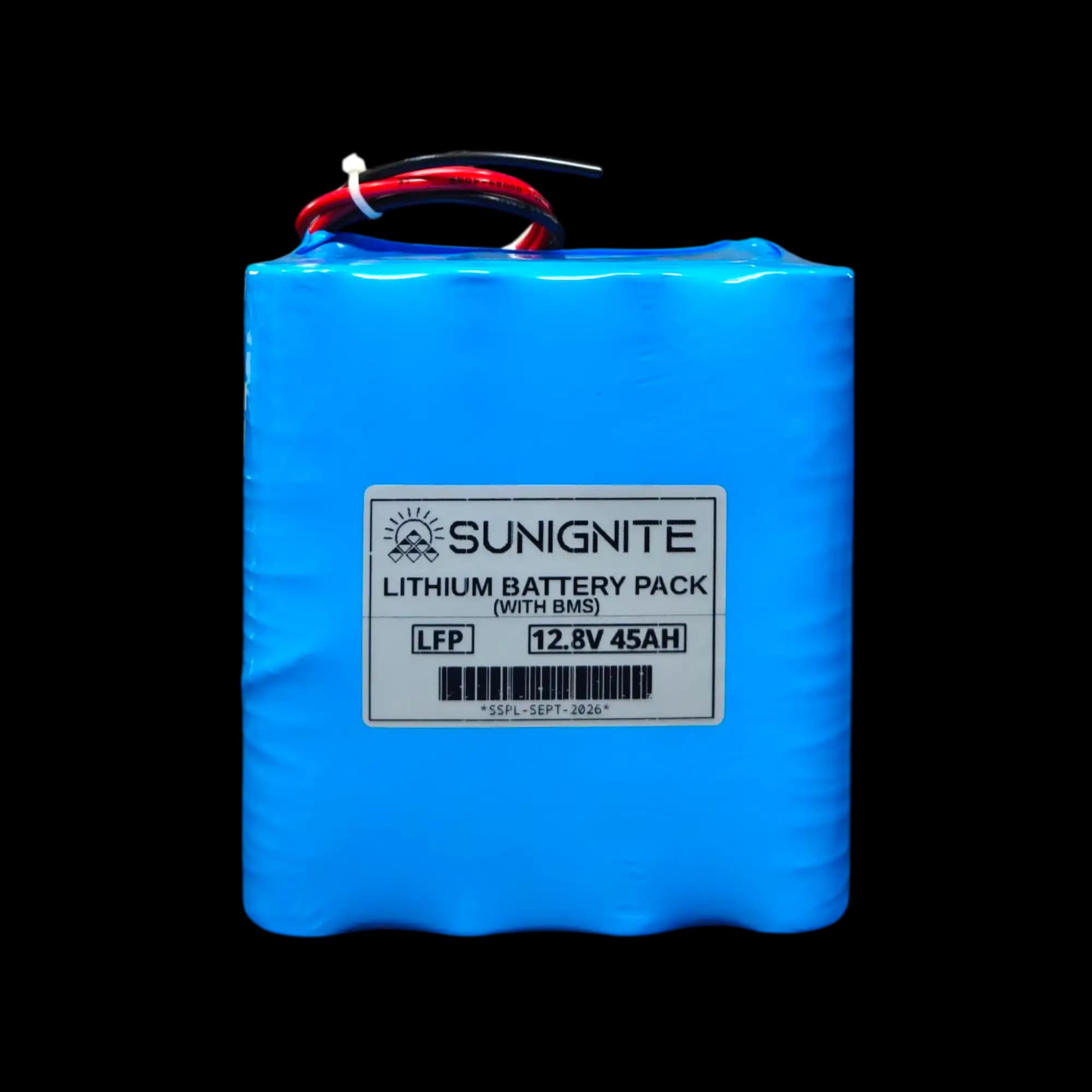 12Volt 45AH Lithium Phosphate Battery LFP LifePO4Pack with BMS (4s3p-32140)
