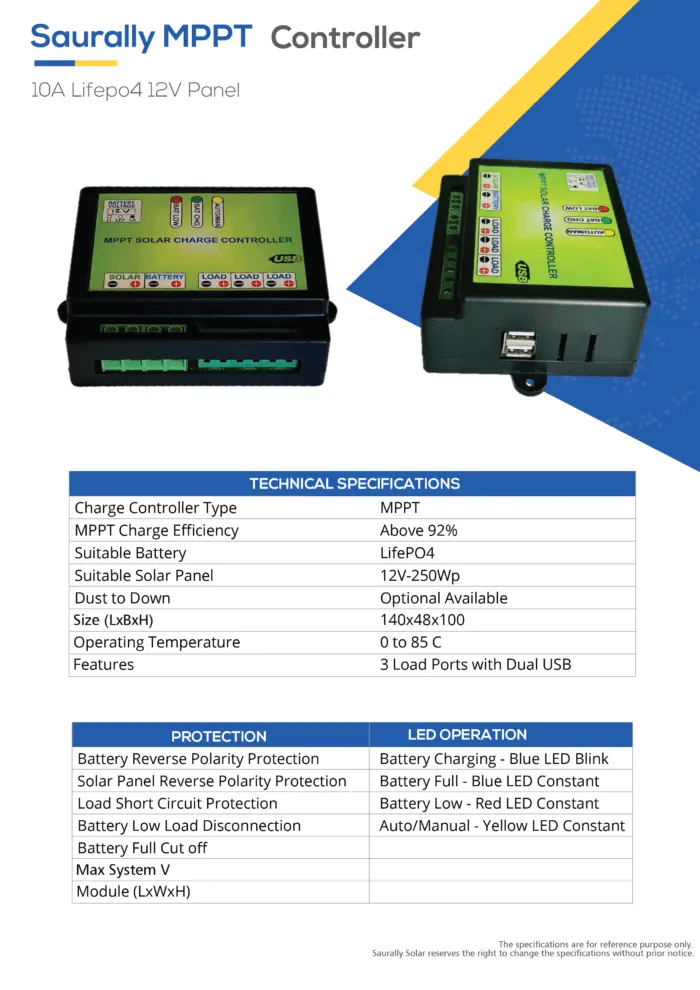 MPPT Solar Charge Controller 12V, 10A - Image 3