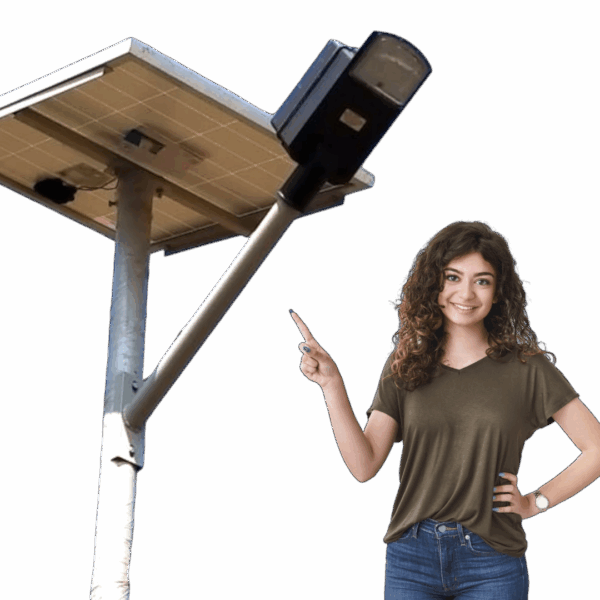 15W SEMI INTEGRATED Solar Stree Light (Luminary + 40W Solar Panel) Inbuilt Lithium Battery 12AH